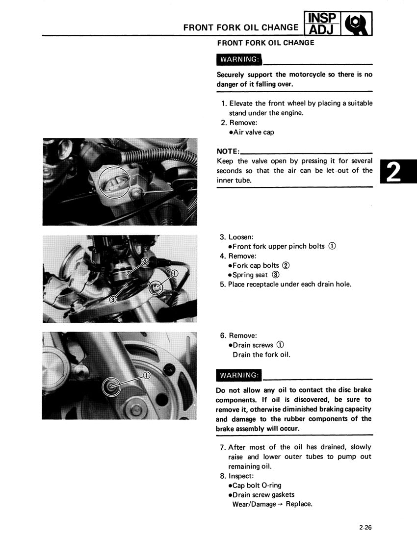 1986-1987 Yamaha FZX700 FZX 700 FZX700S Fazer Service Manual