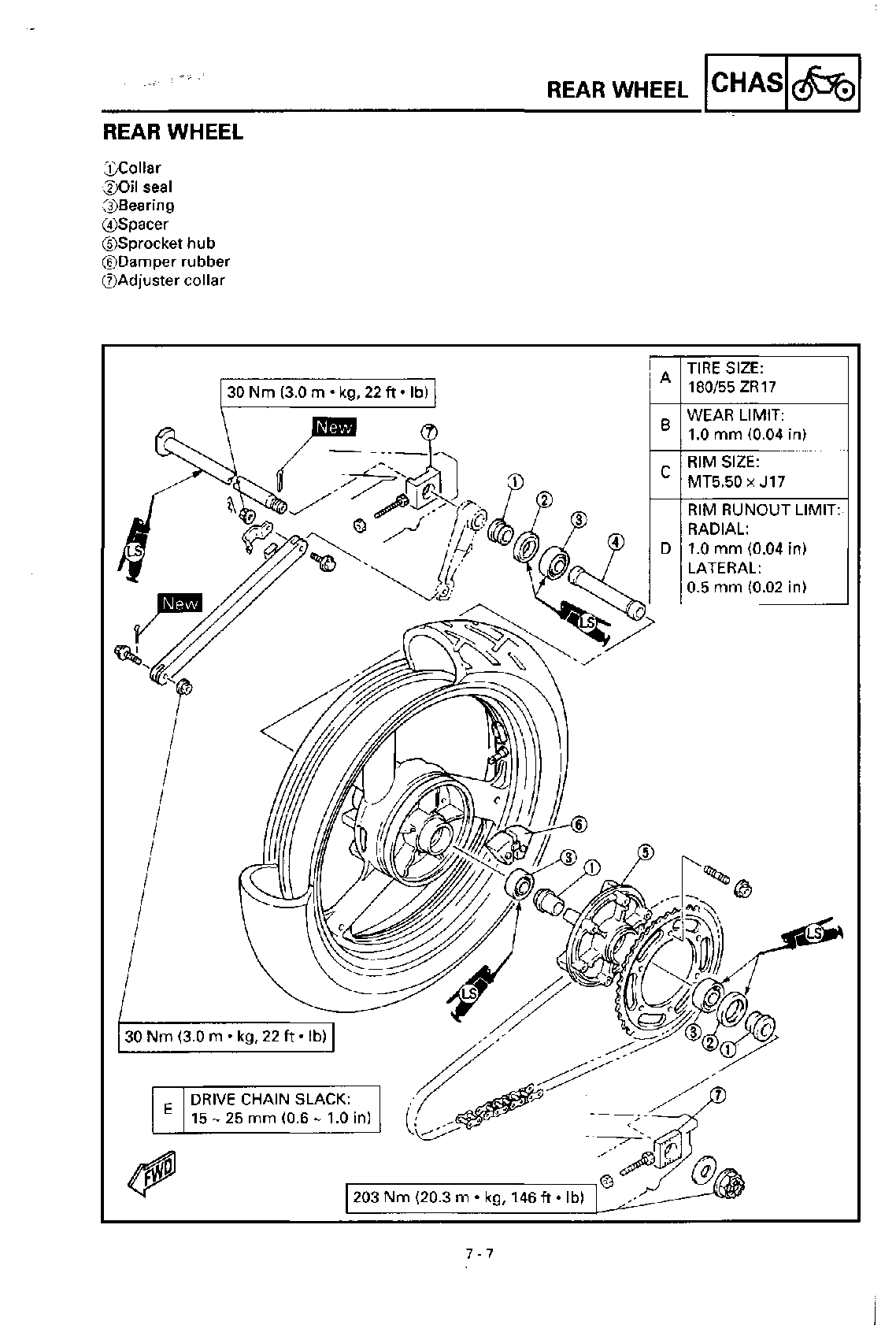 1993-1997 Yamaha YZF750R YZF 750 R Manual de servicio