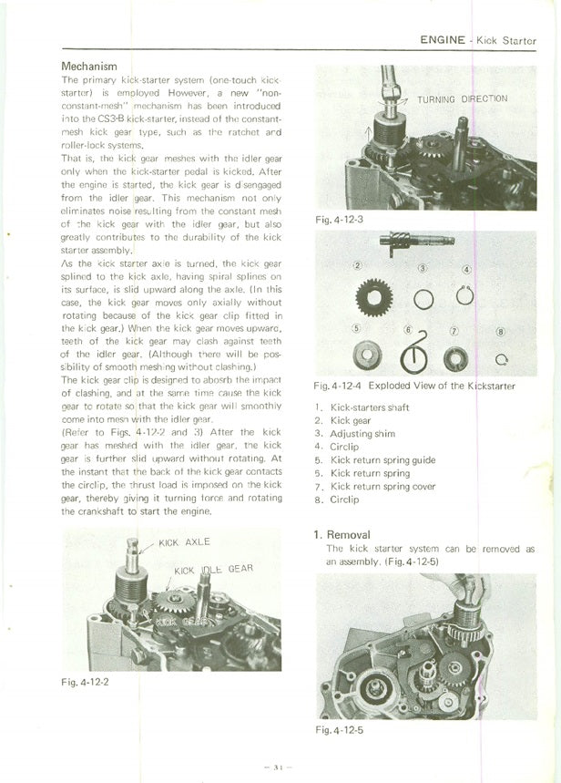 1970-1971 Yamaha CS3B 200cc Service Manual