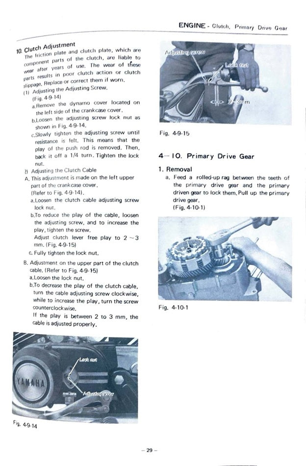 1972 onwards Yamaha CS5 200 Service Manual