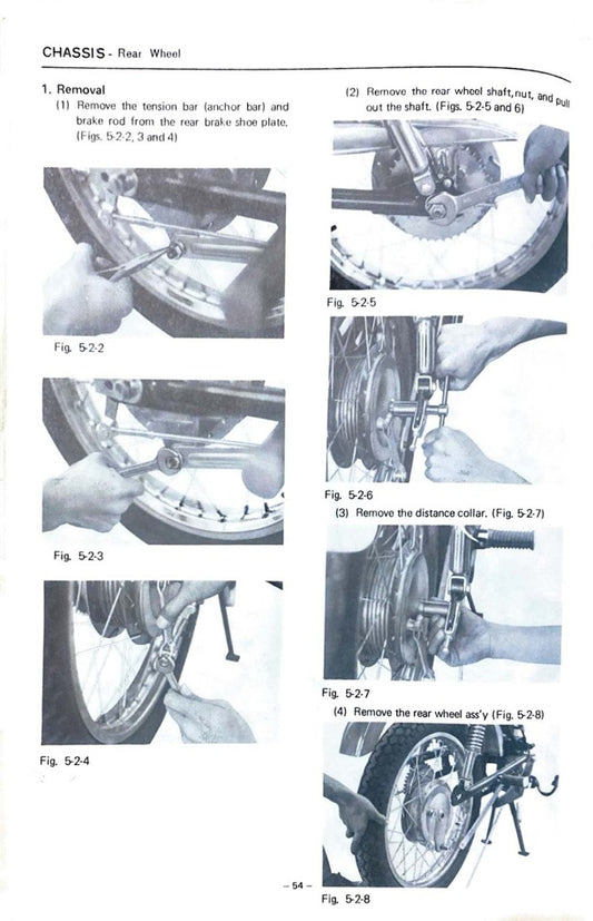 1972 en adelante Manual de servicio del ciclomotor Yamaha FS1-E