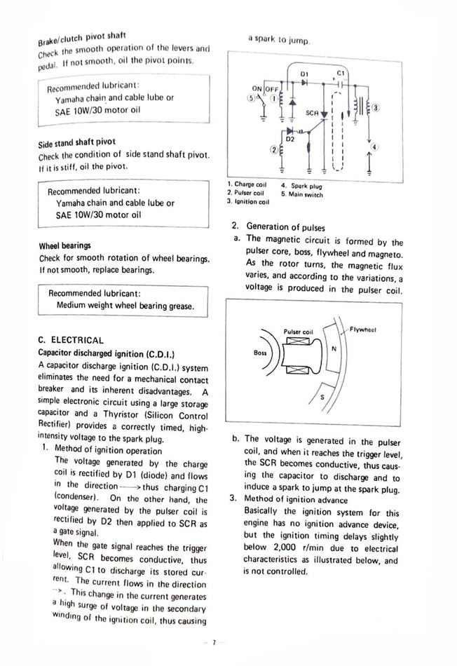 1980-1983 Yamaha DT100 DT 100 Service Manual