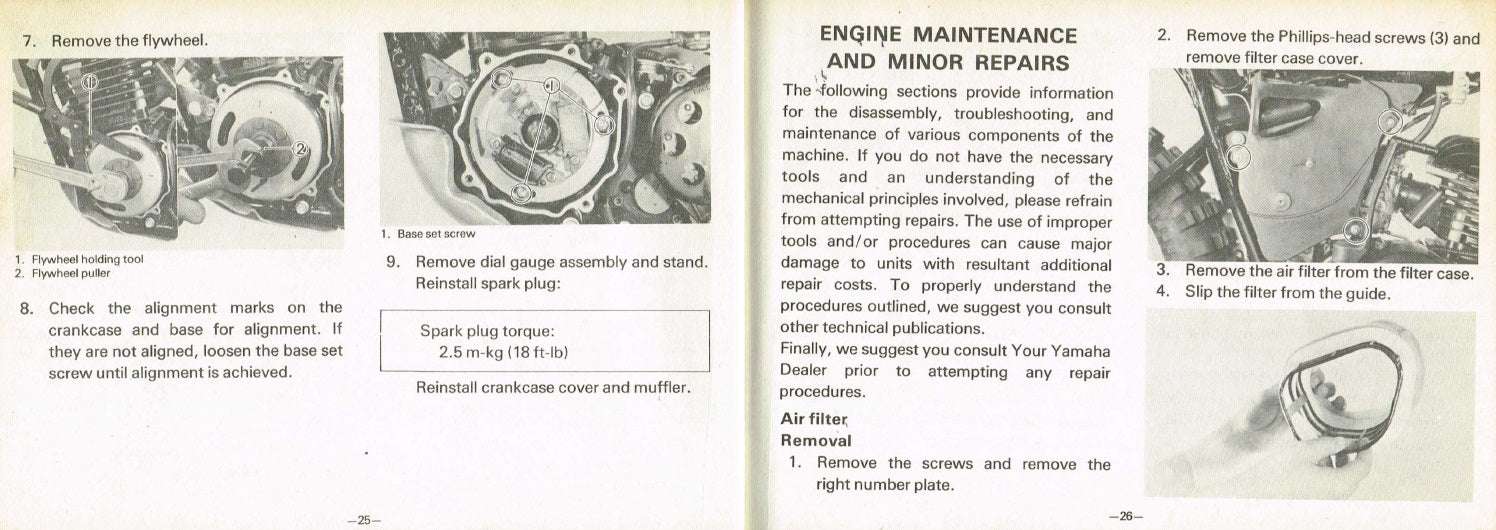 1978 Yamaha IT400 IT 400 IT400E Service Manual