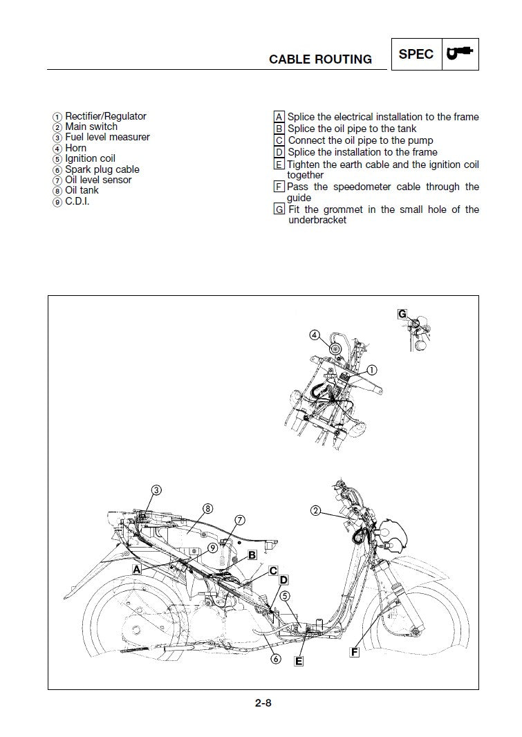 1997-2007 Yamaha YN50 Neos / Neo's 2T Scooter Service Manual