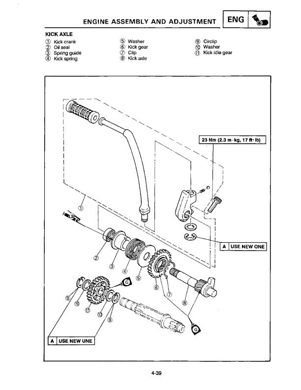 1990-1998 Yamaha RT180 RT 180 Service Manual