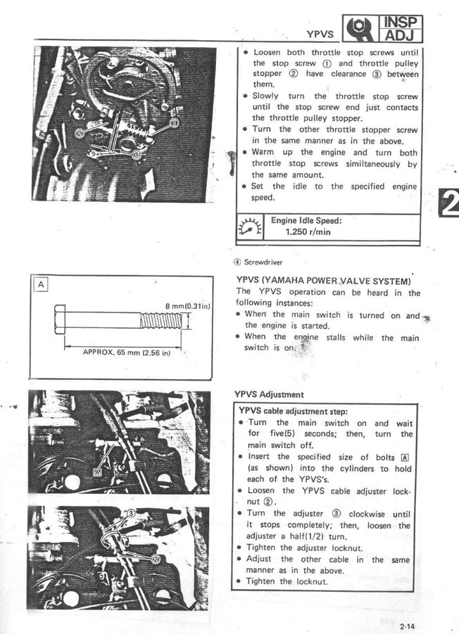 1984-1986 Yamaha RZ500LC RZ500 LC Service Manual