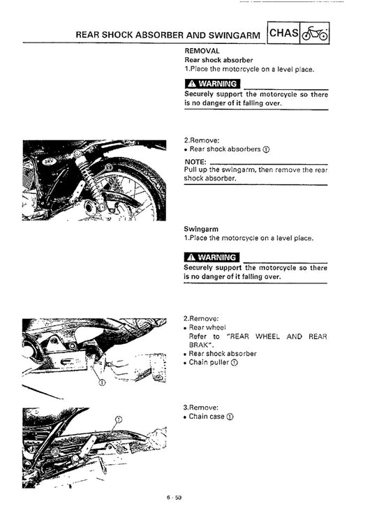 1988-2007 Yamaha XV250 Virago Manual de servicio