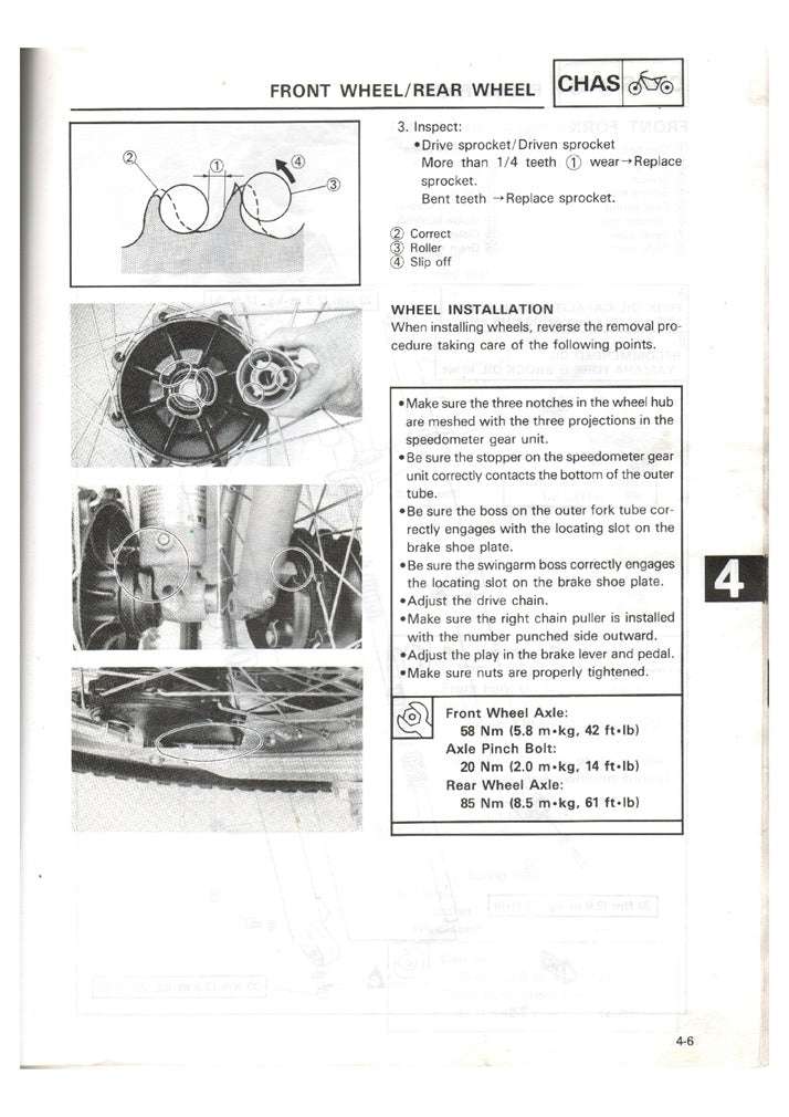 1980on Yamaha TY 250 TY250 Trial Service Manual