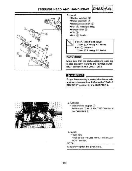 1986-2007 Yamaha XT225 XT 225 Serow Service Manual