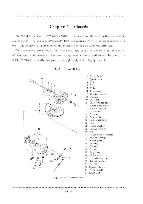 1967 Onwards Yamaha AS1C YAS1-C 125 Service Manual