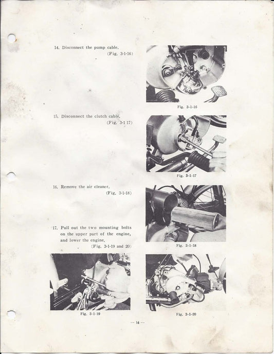 1972 en adelante Manual de servicio del ciclomotor Yamaha FS1-E