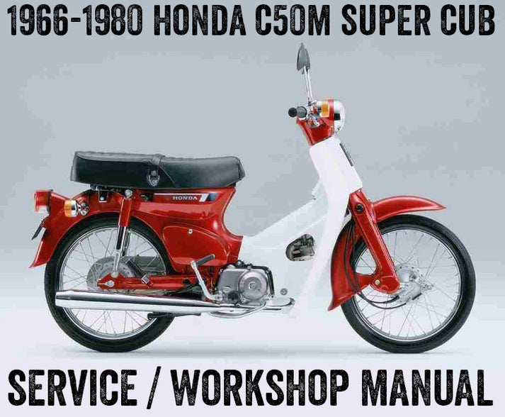 1966-1980 Honda C50M Super Cub Scooter Manual de servicio/taller/repar ...