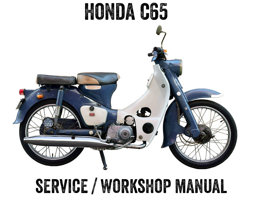 1966-1980 Honda C65 Super Cub Scooter Service-/Werkstatt-/Reparaturhandbuch