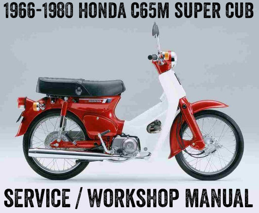 1966-1980 Honda C65M Super Cub Scooter Manual de servicio/taller/reparación