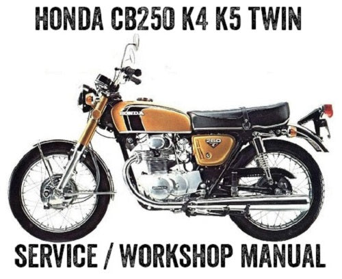 1972-1976 Honda CB250 K4 K5 Manual de taller de servicio de reparación