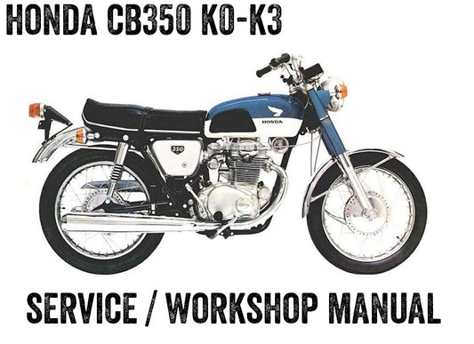 1972-1976 Honda CB350 K4 K5 Manual de taller de servicio de reparación