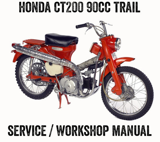 1963-1966 Honda CT200 CT 200 Trail 90cc Manual de taller de servicio de reparación