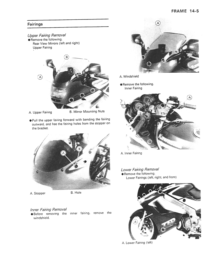 1990-2005 Kawasaki ZZR250 ZX250 EX250 Ninja Service Manual