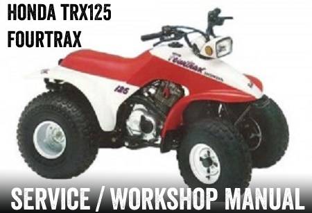 1985-1986 Honda TRX 125 TRX125 Fourtrax ATV Quad Manual