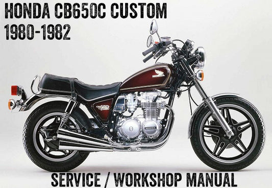 1980-1982 Honda CB650C Manual cuatro personalizado