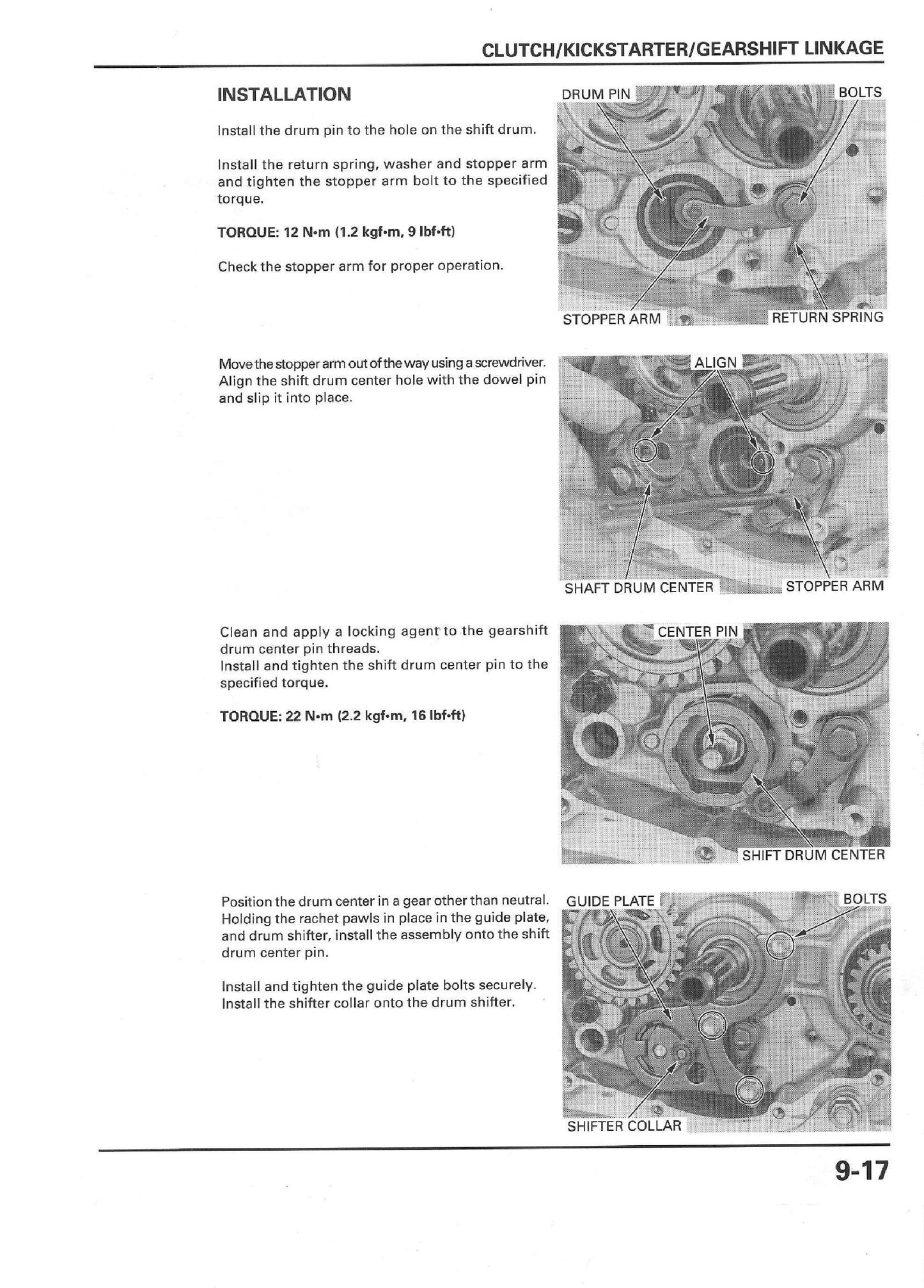 2000-2001 Honda CR250 CR250R Motocross Service Manual