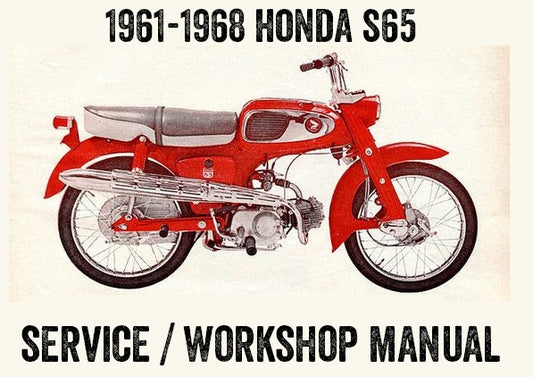 1961-1966 Honda S65 Service-/Werkstatt-/Reparaturhandbuch