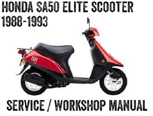 1988-2001 Honda SA50 Elite LX Scooter-Handbuch