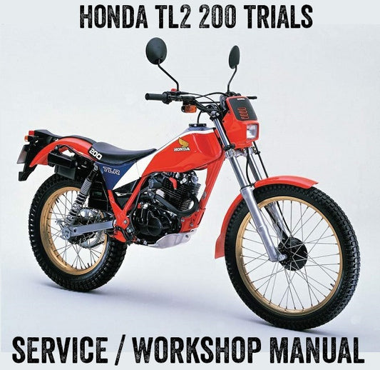 1986-1987 Honda TLR200 TLR 200 Reflex Trials Manual