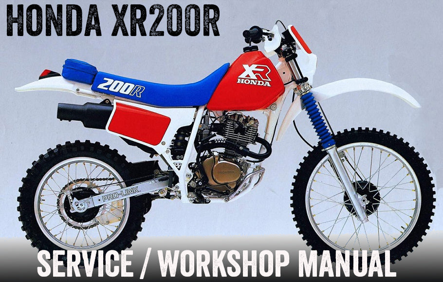 1981-1983 Honda XR200 R XR200R Motocross Enduro Service Manual