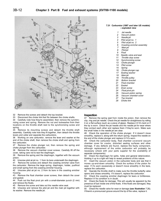 1984-1985 Yamaha XV1000 XV 1000 Virago Service Manual