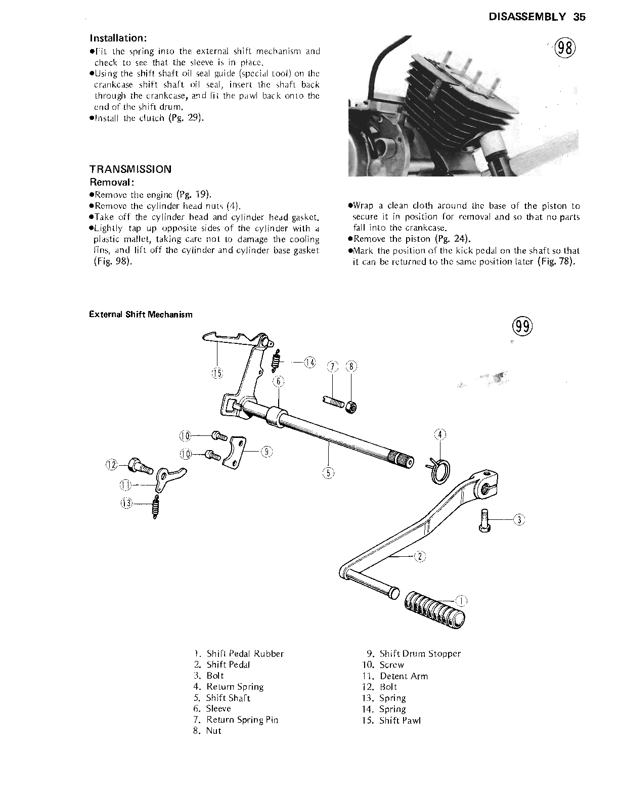 1971-1999Kawasaki KE100Manual de servicio