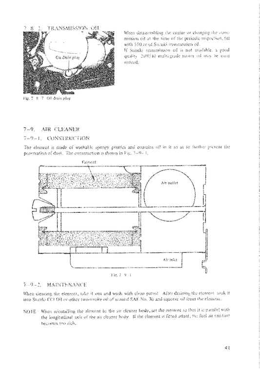 1972-1981 Suzuki RV125 Van Van Handbuch