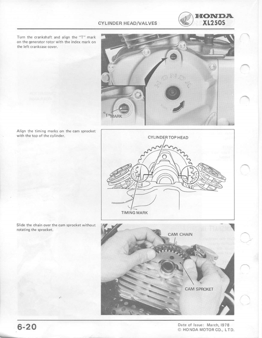 1982-1983 Honda XL250R Manual de servicio