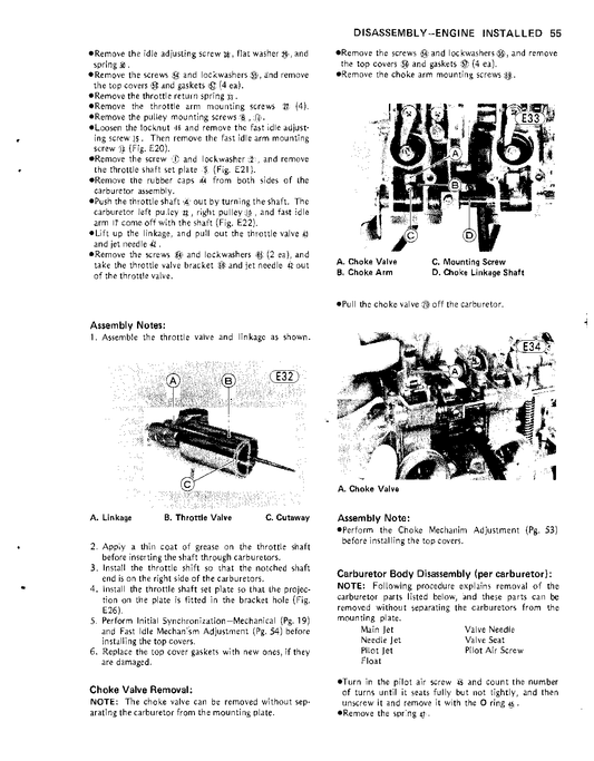 1979-1981 Kawasaki KZ400 Z400 Manual de servicio de cuatro cilindros