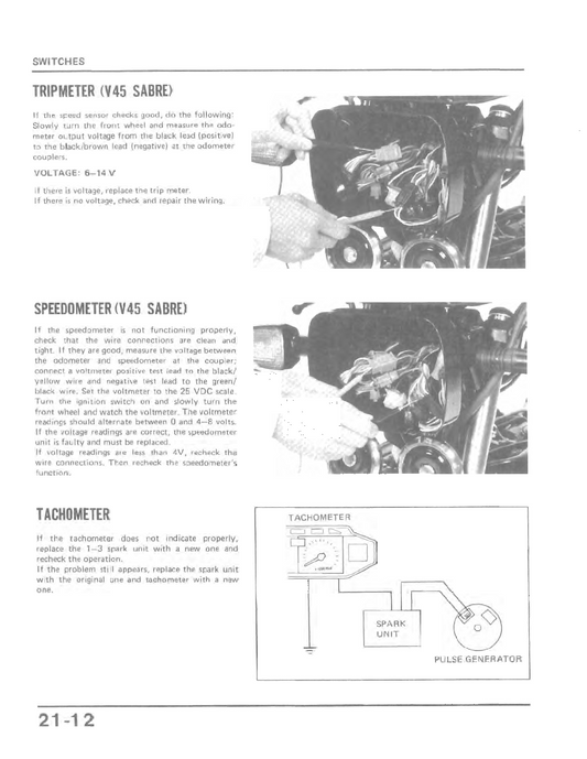 1982-1986 Honda VF750C VF750 C Magna V4 V45 Handbuch