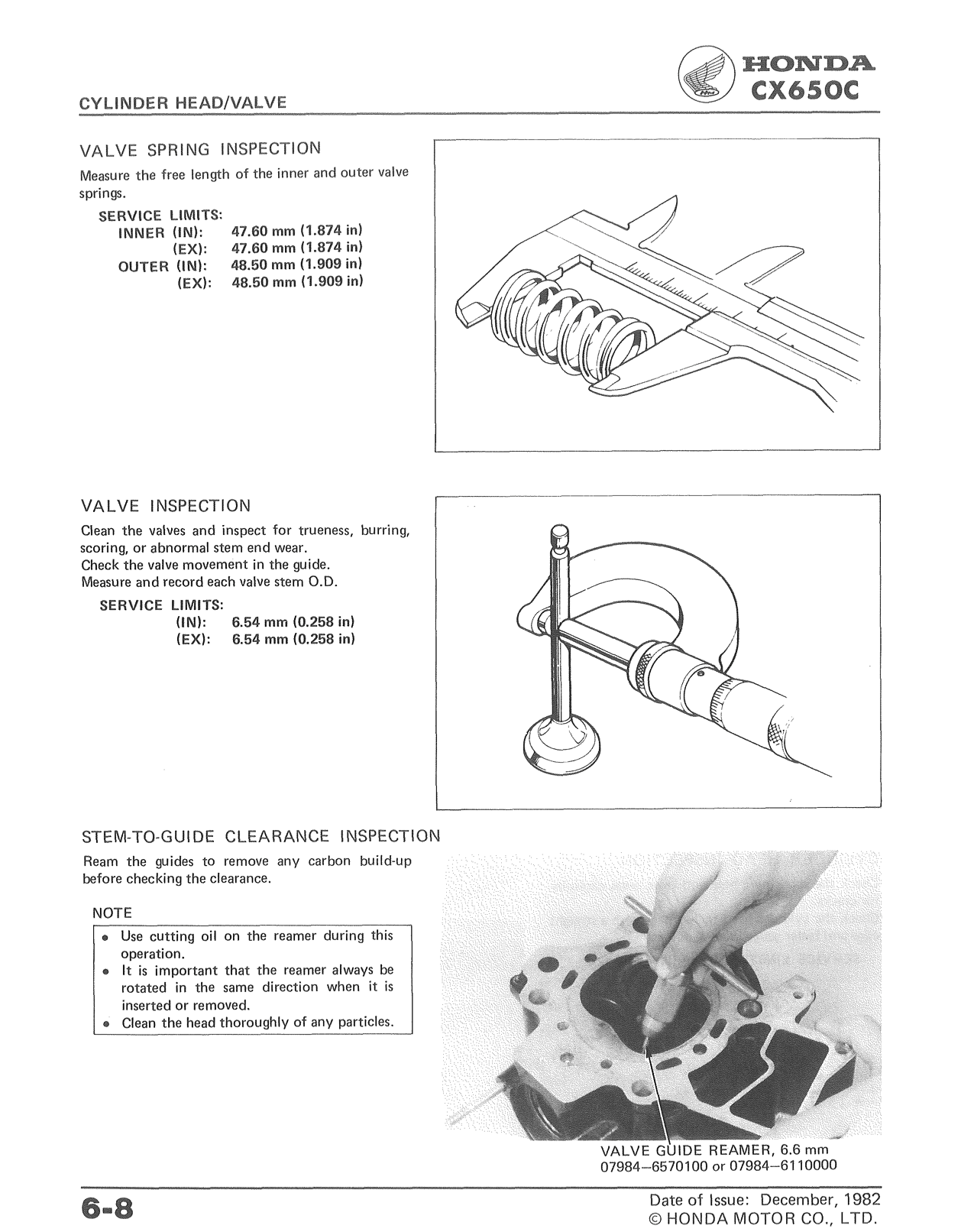 1983-1986 Honda CX650C CX 650 C Manual personalizado