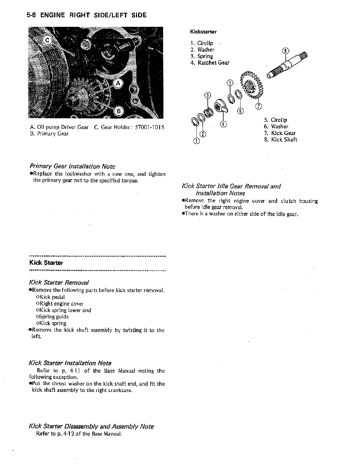 1985-1997 Kawasaki KLR250 KL250 Service Manual