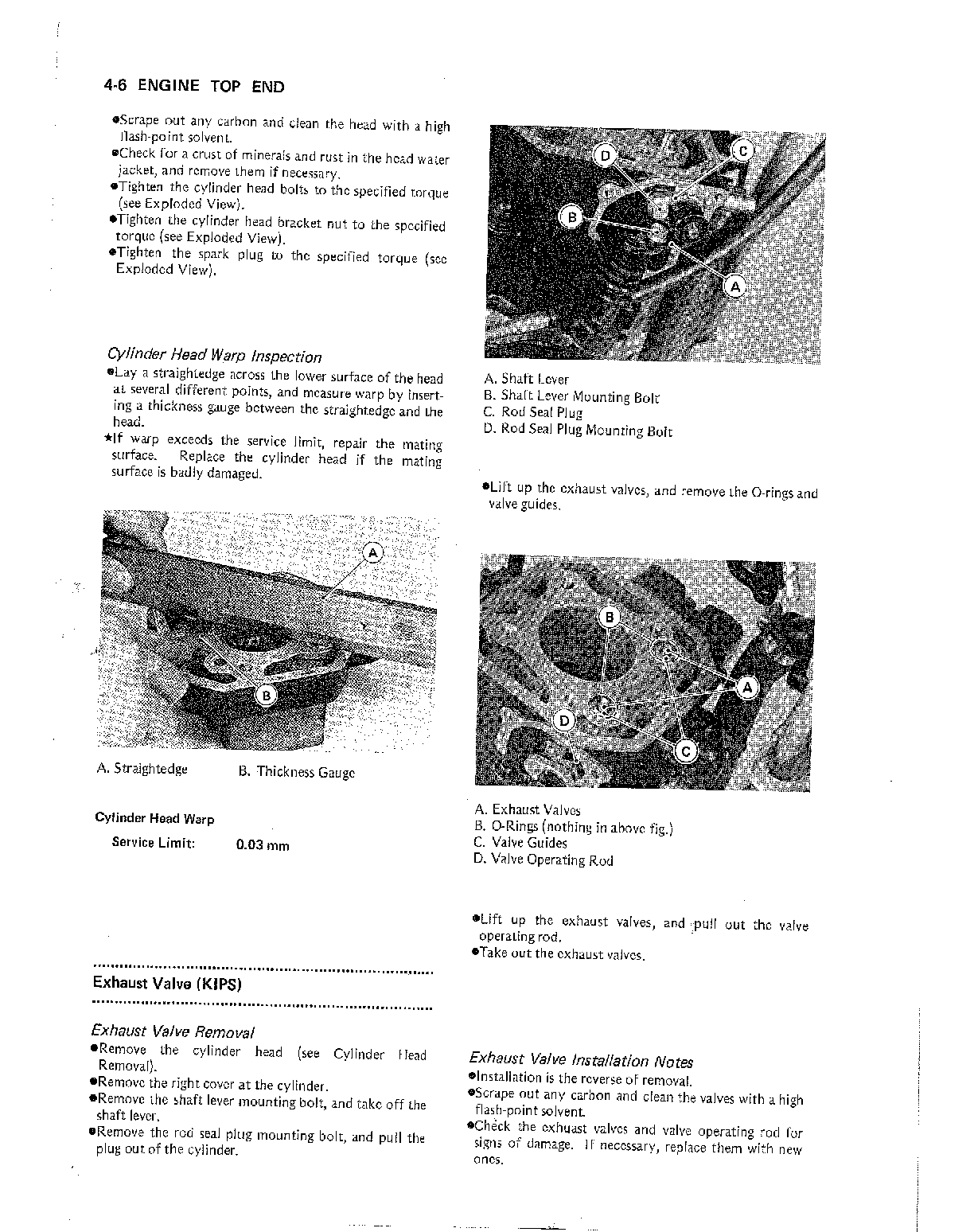 1986-1988 Kawasaki KMX125 Manual de servicio