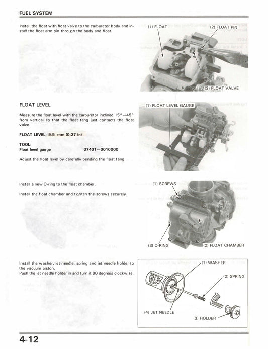 1987-1991 Honda CBR1000 CBR1000F Supersport Manual