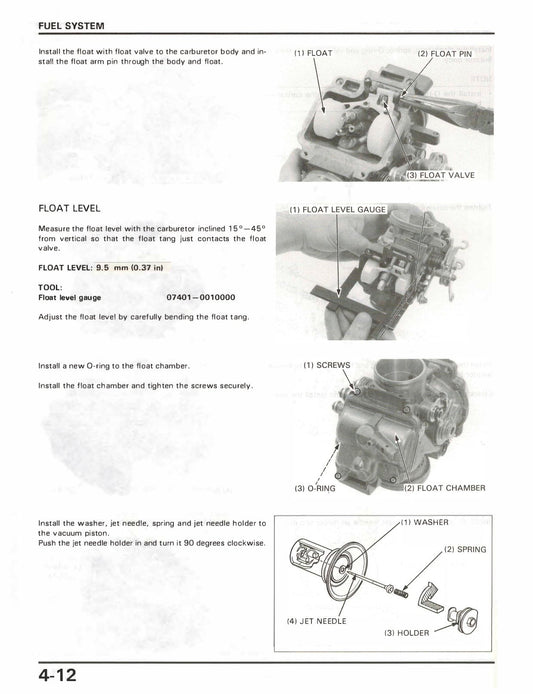 1992-1999 Honda CBR1000 CBR1000F Supersport Manual