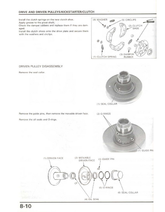 1988-2001 Honda SA50 Elite S Scooter Manual