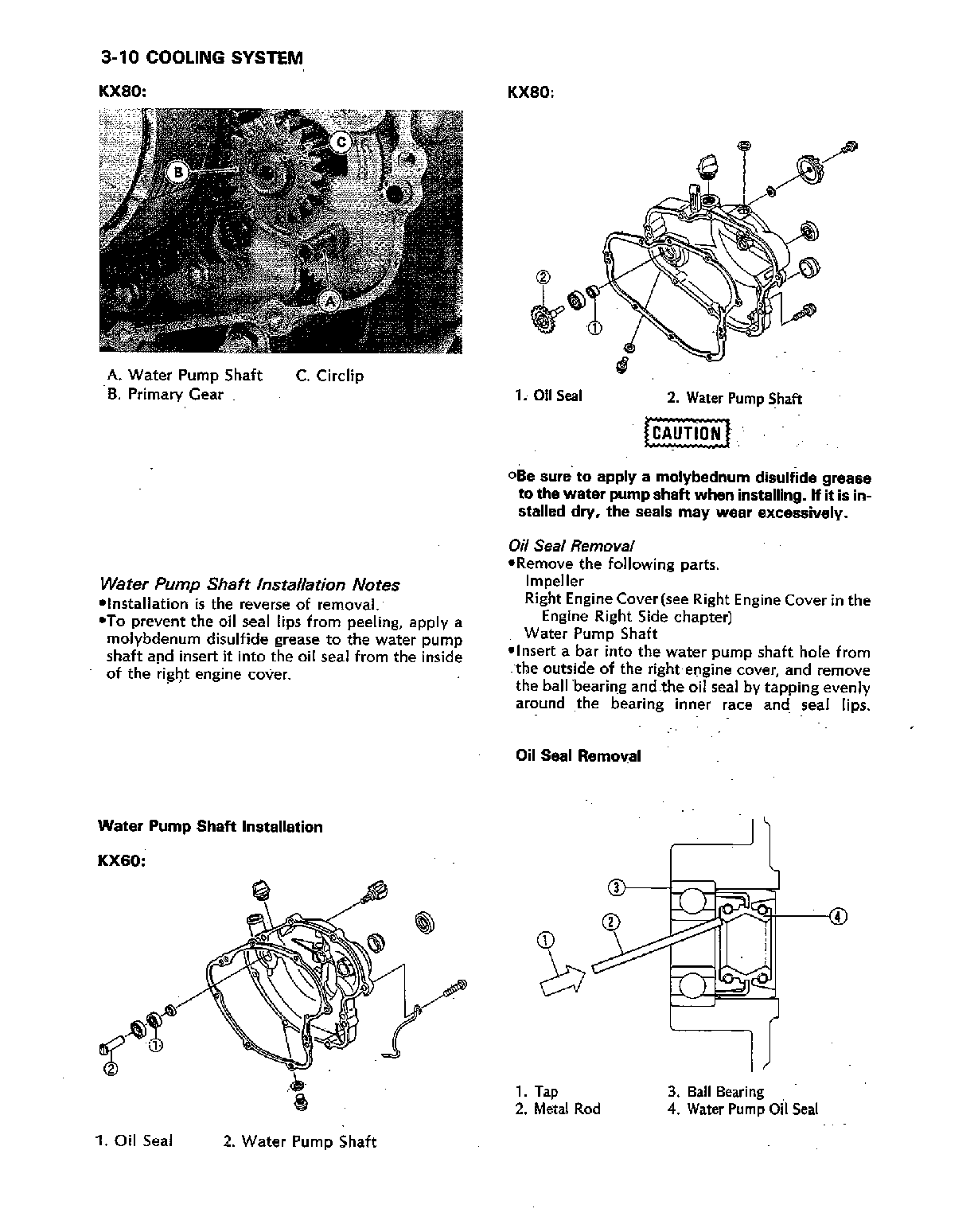 1988-1990 Kawasaki KX80 Service Manual