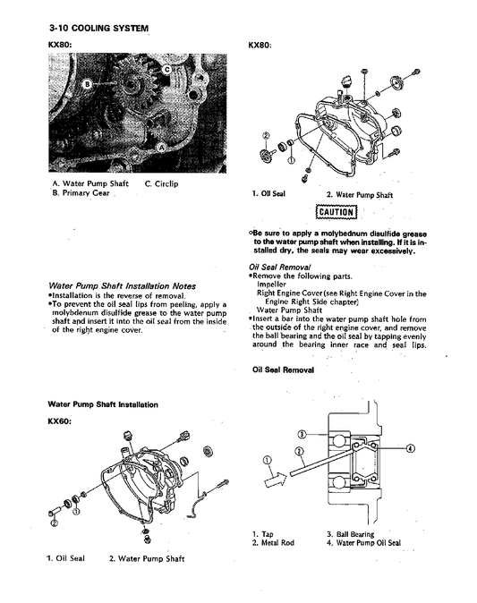 1988-1990Kawasaki KX80Manual de servicio