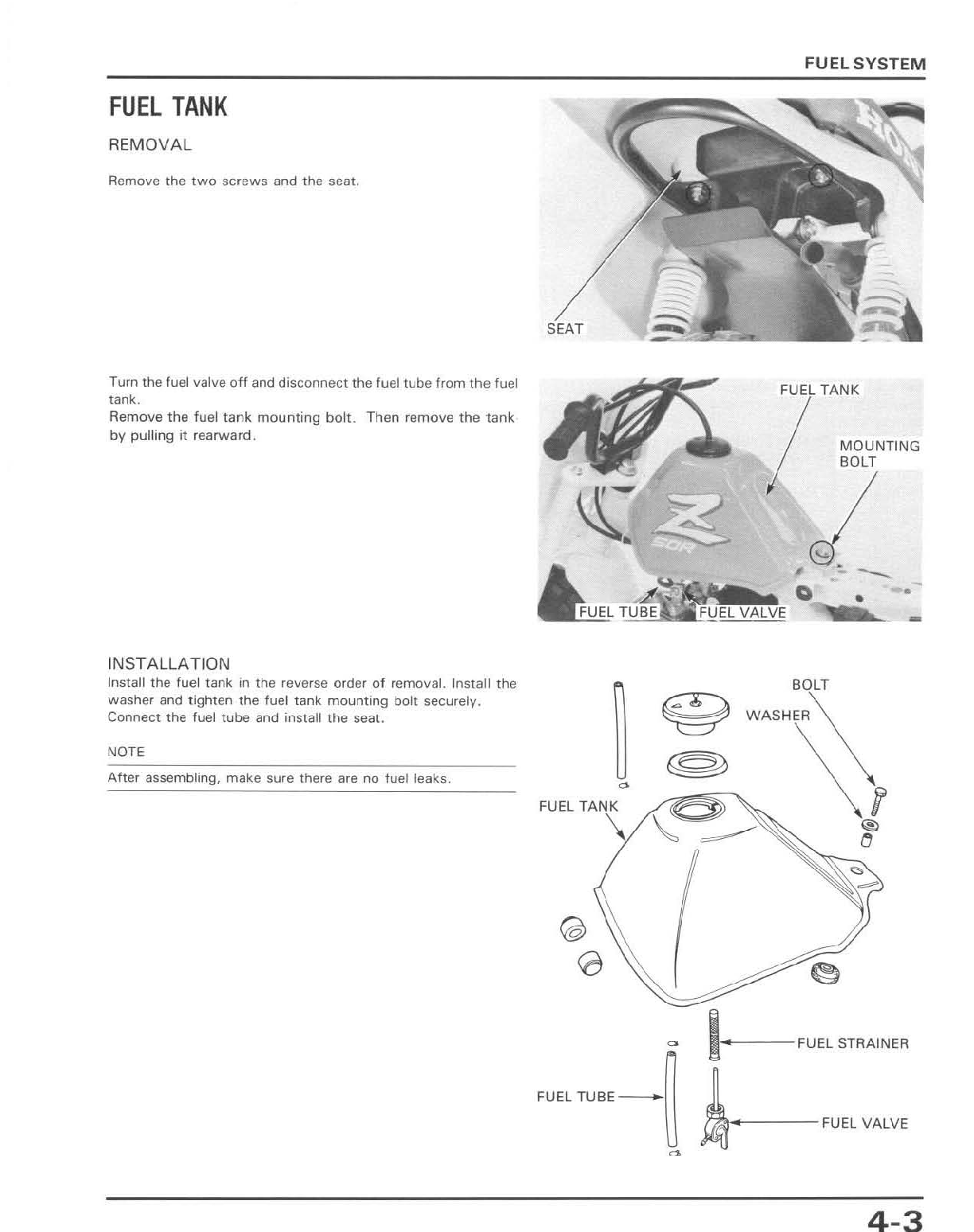 1988-1999 Honda Z50R Z50 R Mini Bike Mini Motocrosser Manual