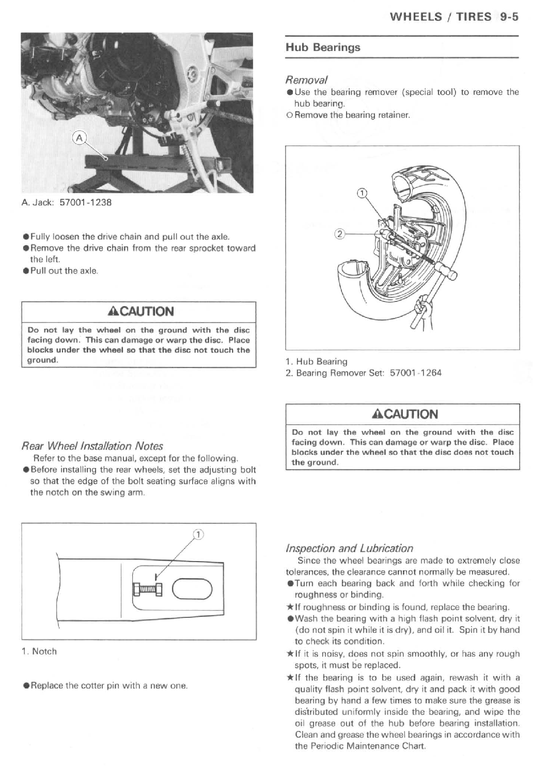 1989-1992 Kawasaki KR1S Servicehandbuch