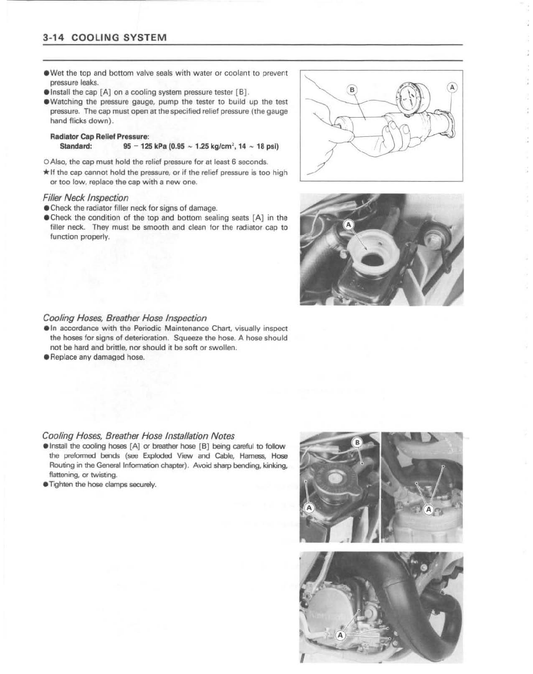 1992-1993 Kawasaki KX125 Manual de servicio