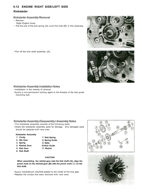 1993-1998 Kawasaki KLX250R Manual de servicio