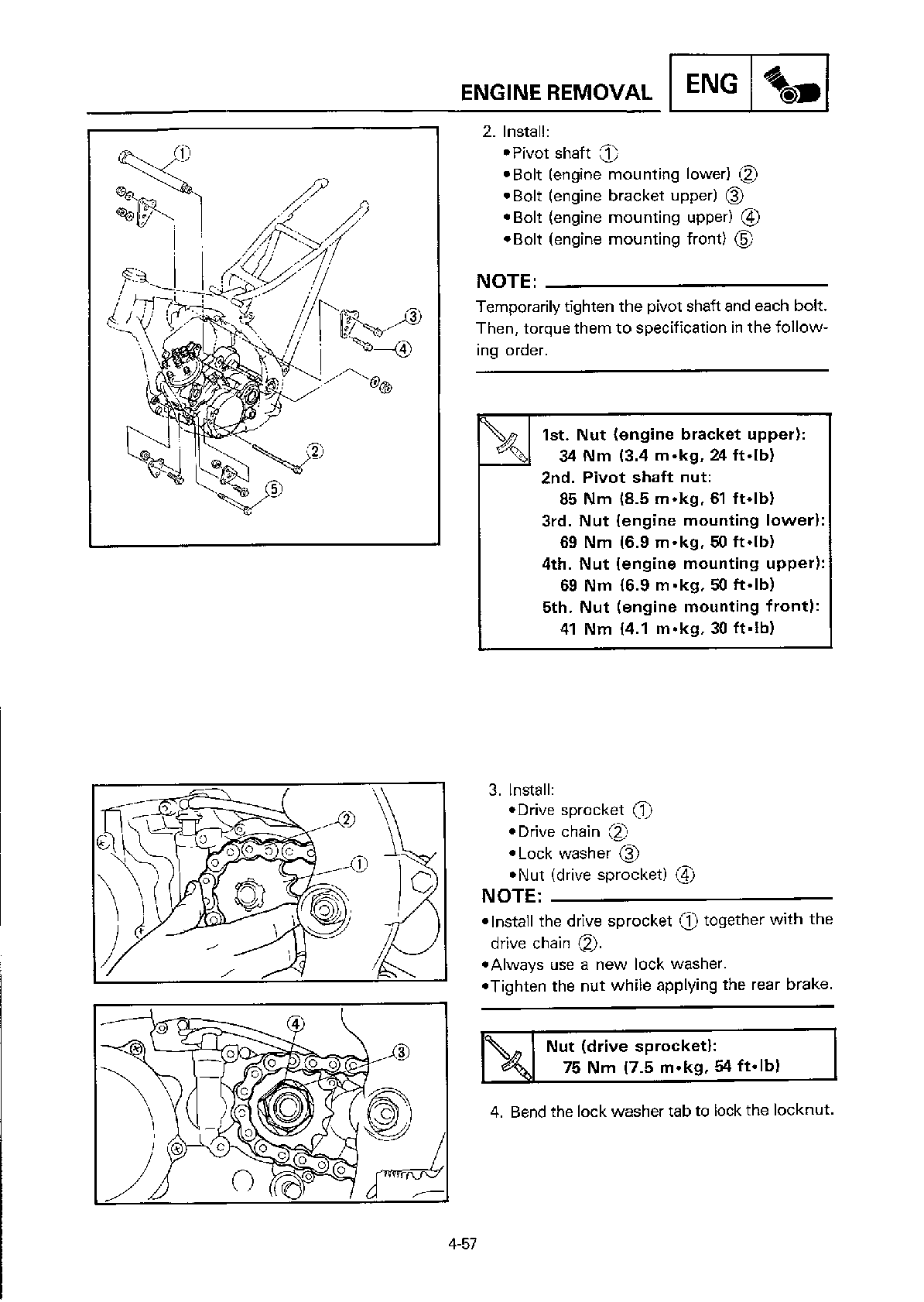 1993-1994 Yamaha YZ250 YZ 250 Motocross Service Manual