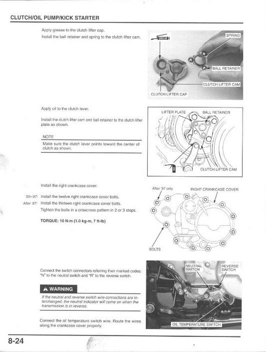 1995-2000 Honda TRX 300FW TRX300FW Foreman ATV Quad Manual