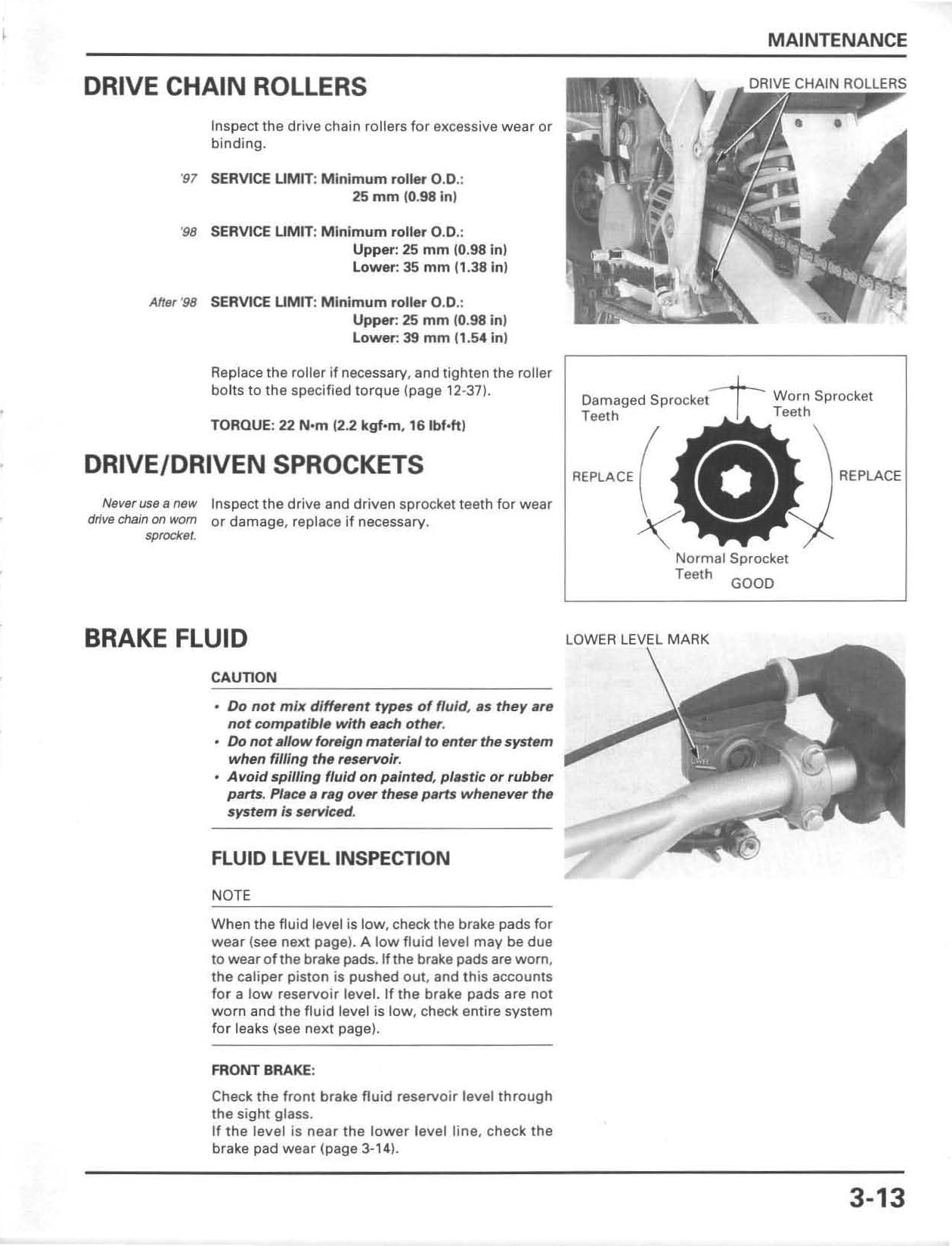 1997-1999 Honda CR250 Motocross-Handbuch